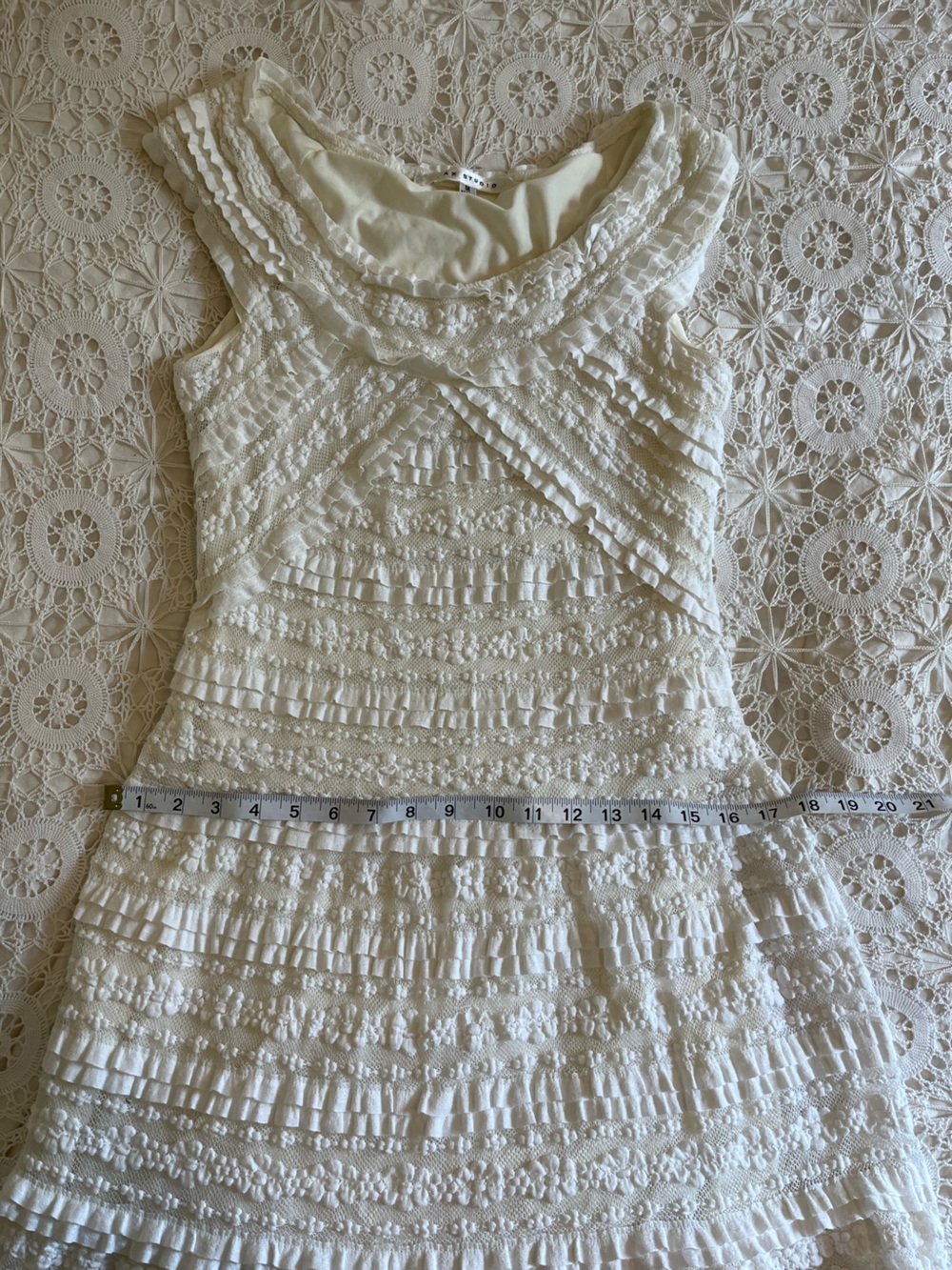 Y2k Max Studio white floral lace dress - Picture 5 of 7